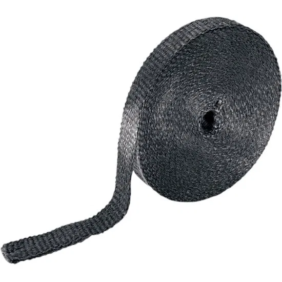 501-1000 – HELIX RACING Exhaust System Wrap, 50 Foot Length 1 Inch Width Black Fiberglass Withstands 1200 Degree Fahr...